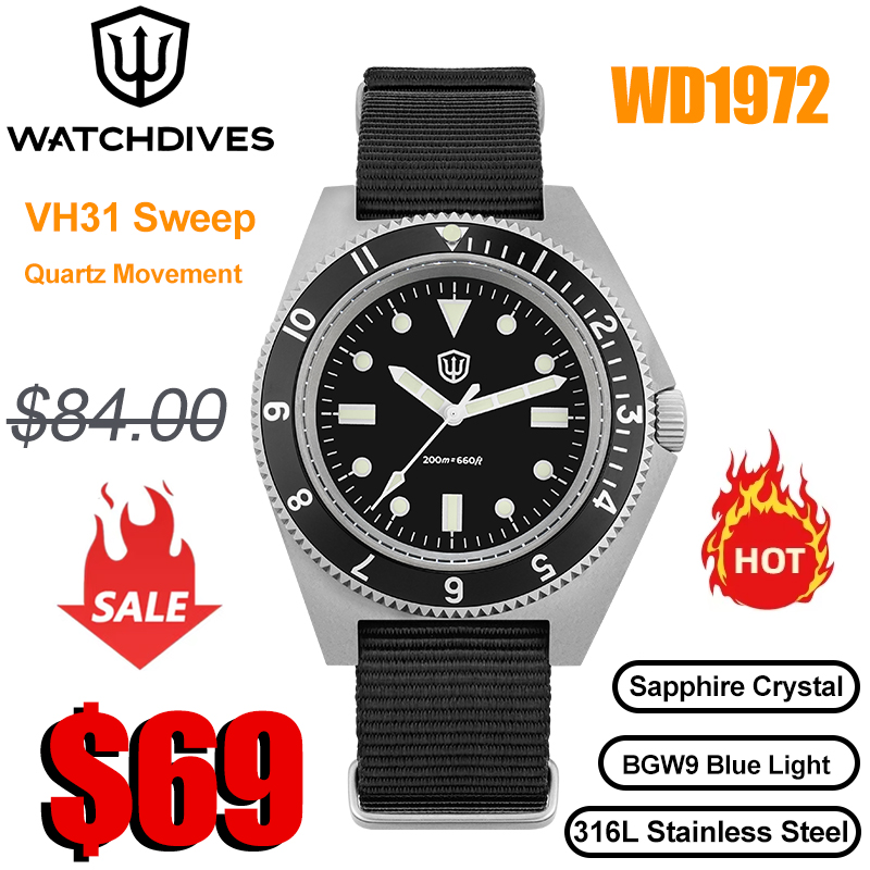Watchdives WD1972 Quartz Watch - Vintage Watch Collecting review and price